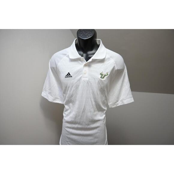 Adidas Golf Polo ClimaLite South Florida Bulls Athletic Golf Shirt Mens Sz Large - Picture 3 of 7